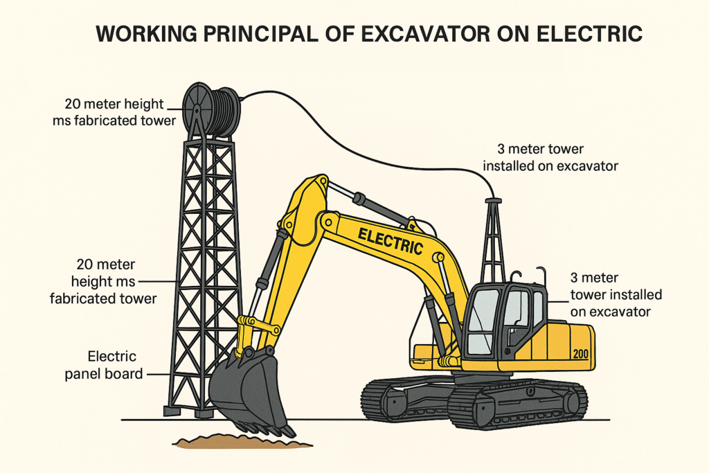 ELELCTRIC EXCAVATOR WITH CABLE REEL 2 1024x683 1